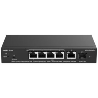 Switch PoE Gestionable 5 Puertos PoE Multigigabit y 10gbps SFP - Reyee