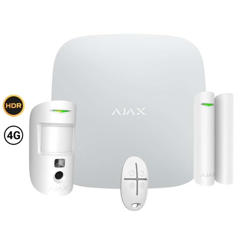 Kit de Alarma Profesional Grado 2 Dual SIM 4G con Cámara Hdr - Ajax