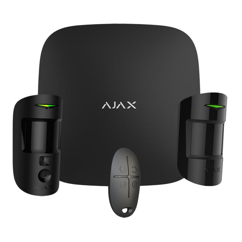 Kit de Alarma Profesional Ethernet y Dual SIM GPRS Negro - Ajax