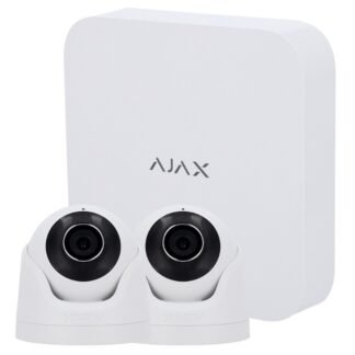 Kit Videovigilancia Ajax 8 Canales con 2 Cámaras Turret 5 MP PoE
