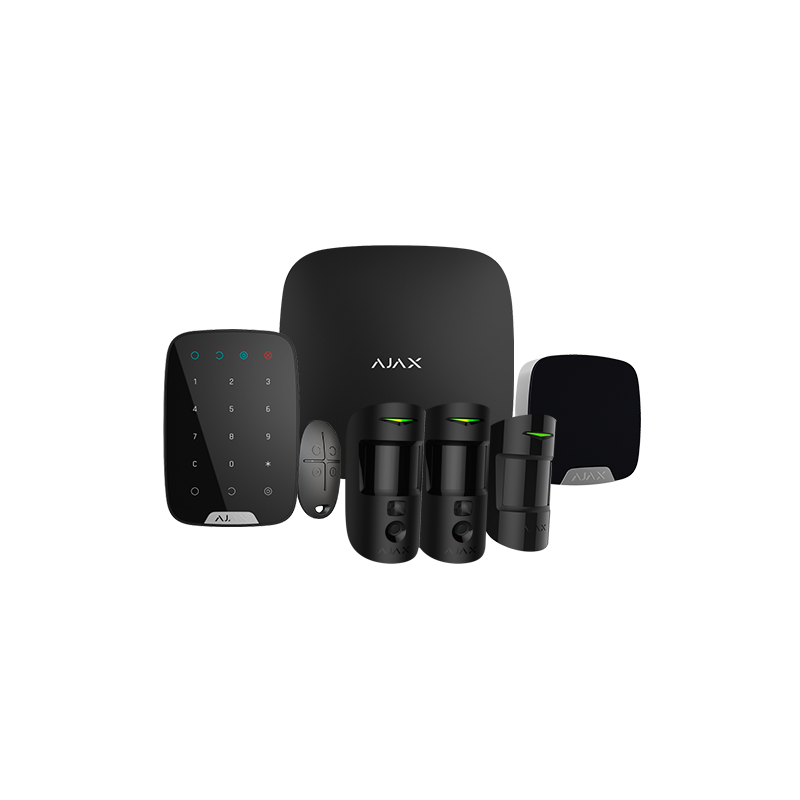 Kit de Alarma Profesional Ethernet y Dual SIM Negro - Ajax