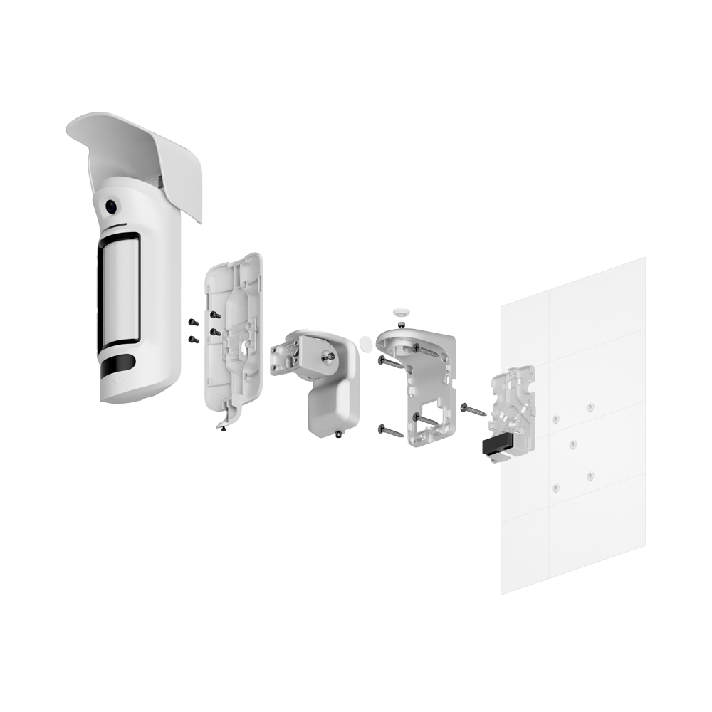 Ajax Fotodetector exterior con petición de imagen AJ-MOTIONCAMOUTDOOR-HIGHMOUNT-PHOD-W blanco