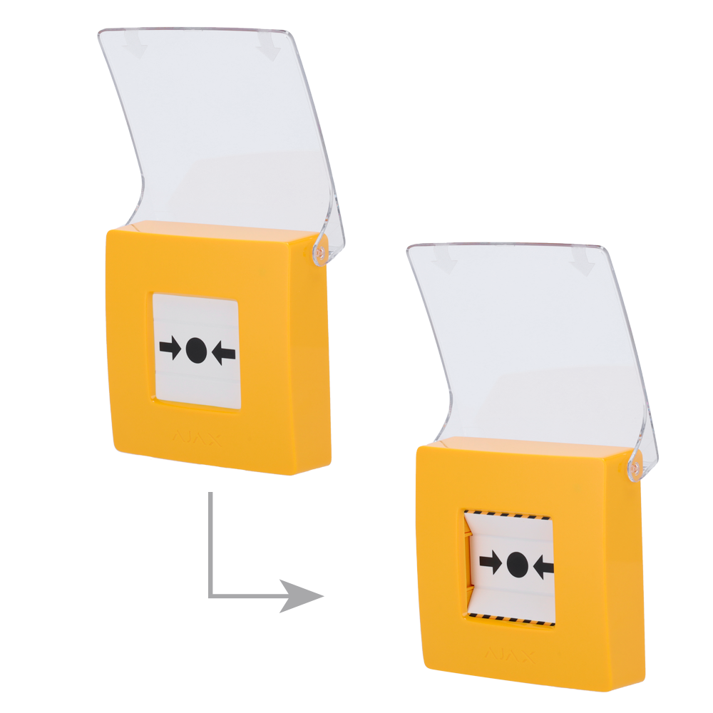 Ajax Botón manual de alarma de incendio amarillo AJ-MANUALCALLPOINT-YELLOW