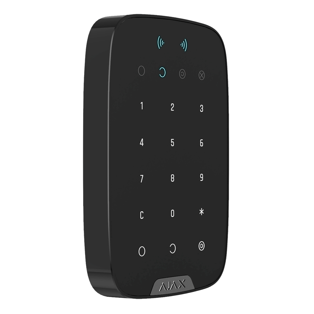 Ajax Teclado independiente con lector RFID, Grado 2 AJ-KEYPADPLUS-B negro