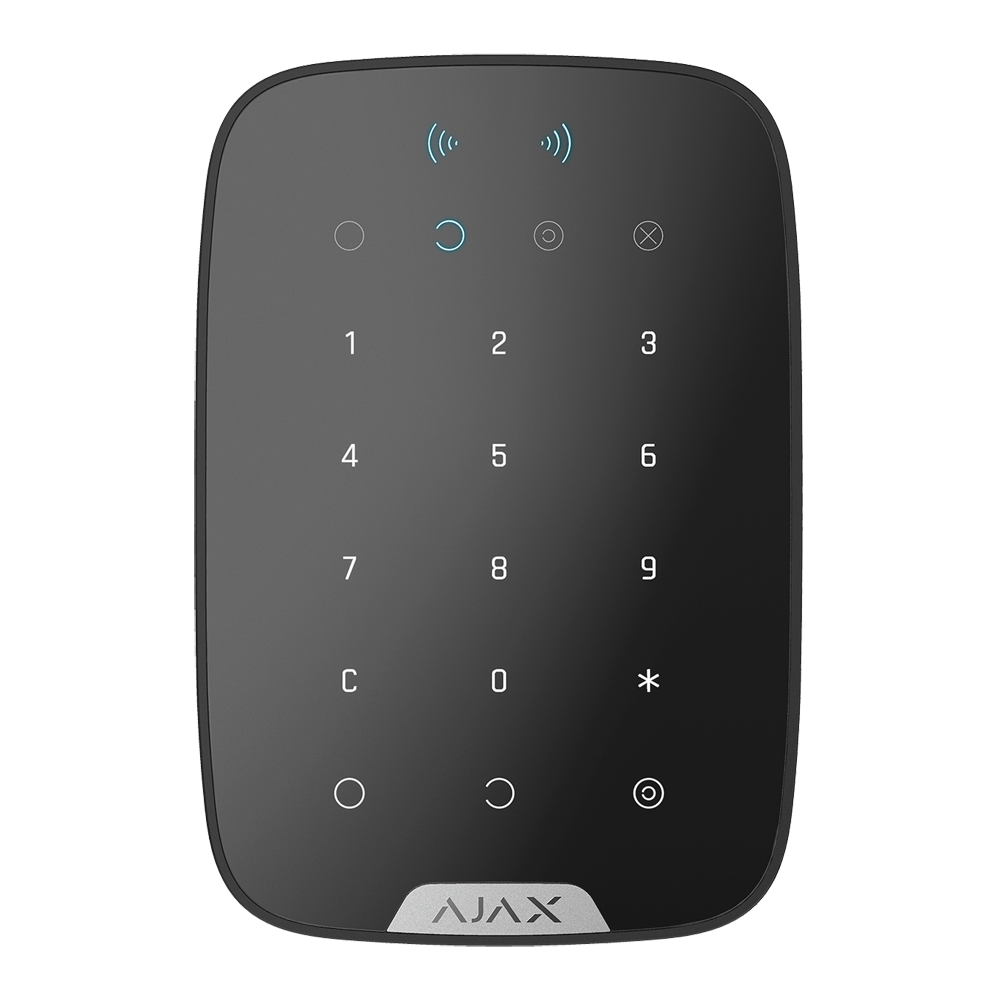 Ajax Teclado independiente con lector RFID, Grado 2 AJ-KEYPADPLUS-B negro