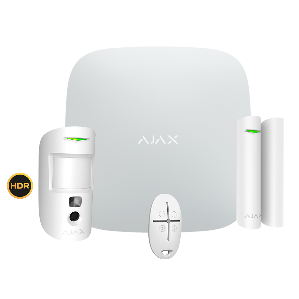 Ajax Kit de alarma profesional AJ-STARTERKITPLUS-CAM-HDR-W blanco