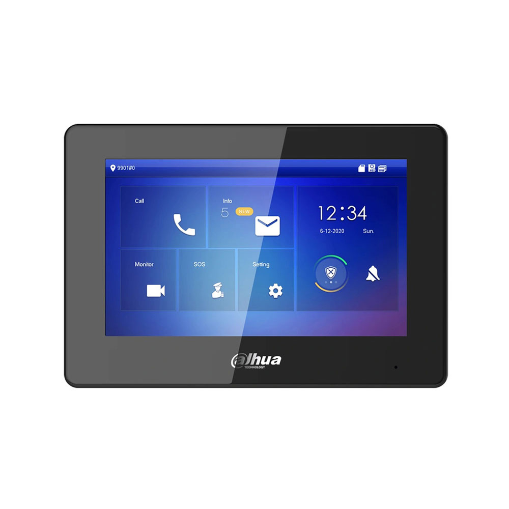 Dahua Monitor interior IP Pro negro con Wi-Fi y pantalla táctil TFT de DHI-VTH5221D-S2