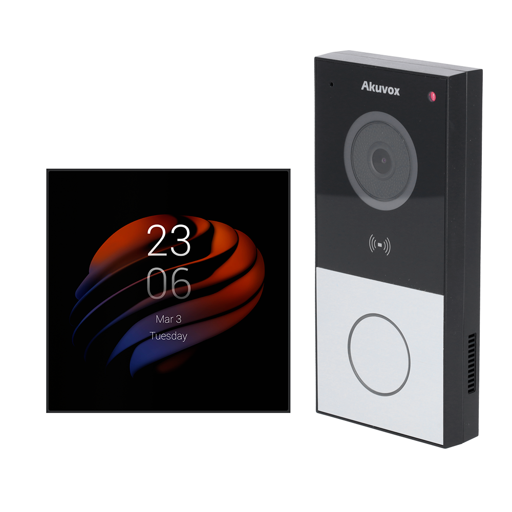 Akuvox Kit de domótica y videoportero Android AK-KIT-E12PS51-POE