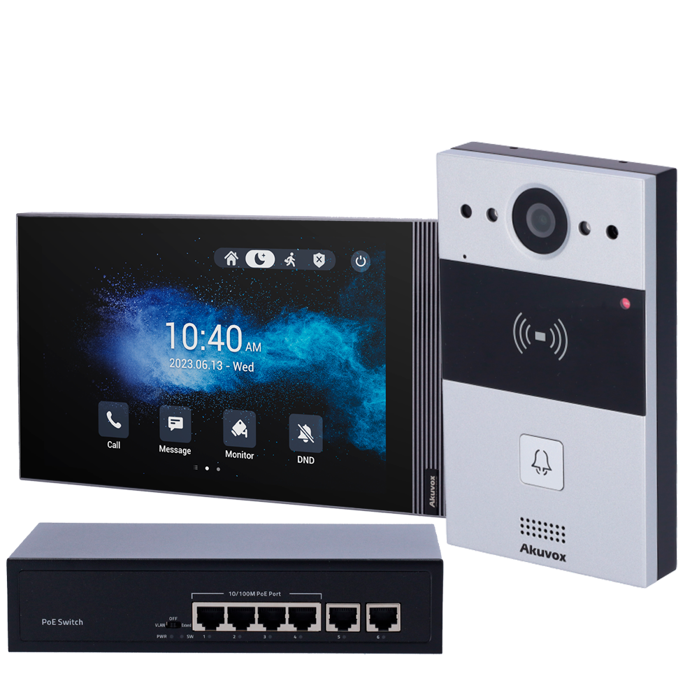 Akuvox Kit de videoportero en superficie Linux AK-KIT04-IP