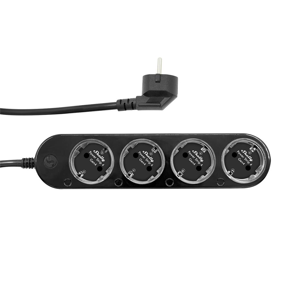Shelly Power Strip 4 Gen4 Black SH-POWER-STRIP-4-GEN4-B