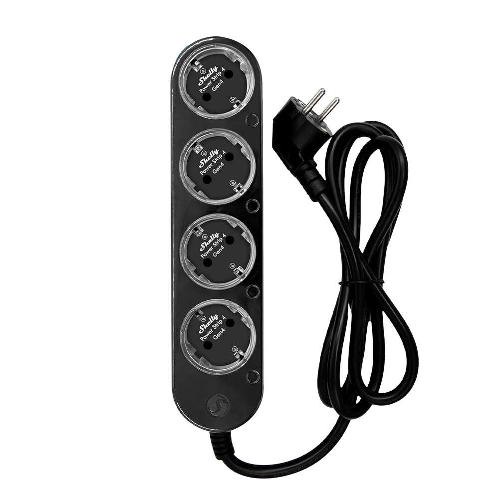 Shelly Power Strip 4 Gen4 Black SH-POWER-STRIP-4-GEN4-B
