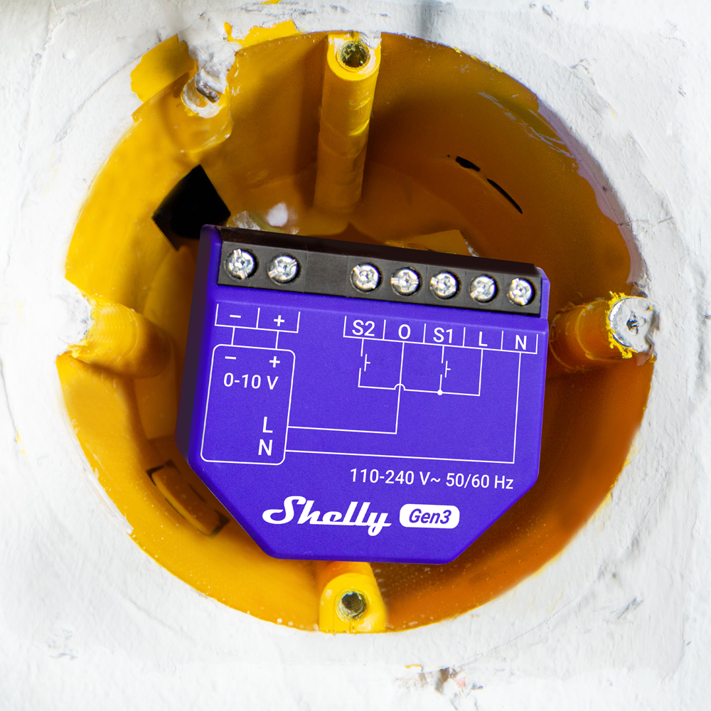 Shelly Dimmer 0/1-10V PM Gen3 SH-DIMMER-01-10V-GEN3