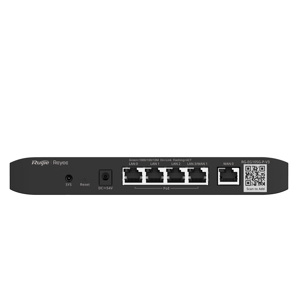 Reyee Router PoE Controlador Cloud RG-EG105G-P-V3