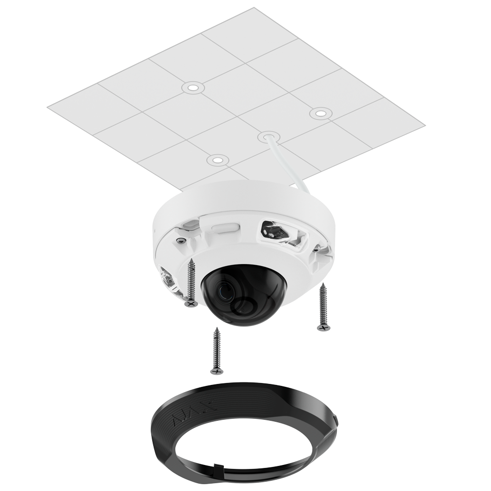 Dome IP Camera 8 MP Indoor/Outdoor White - Ajax