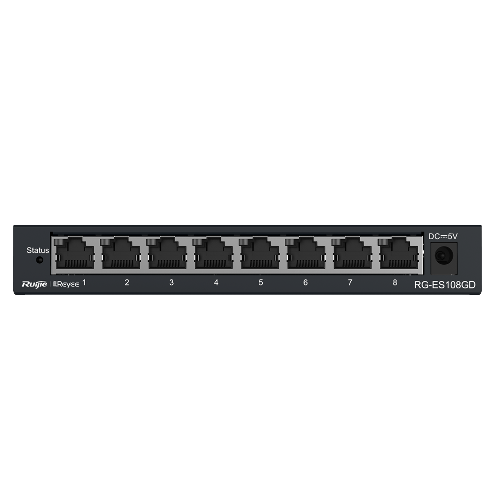 Desktop Switch 8 Ports RJ45 10/100/1000 Mbps Metal Case - Reyee
