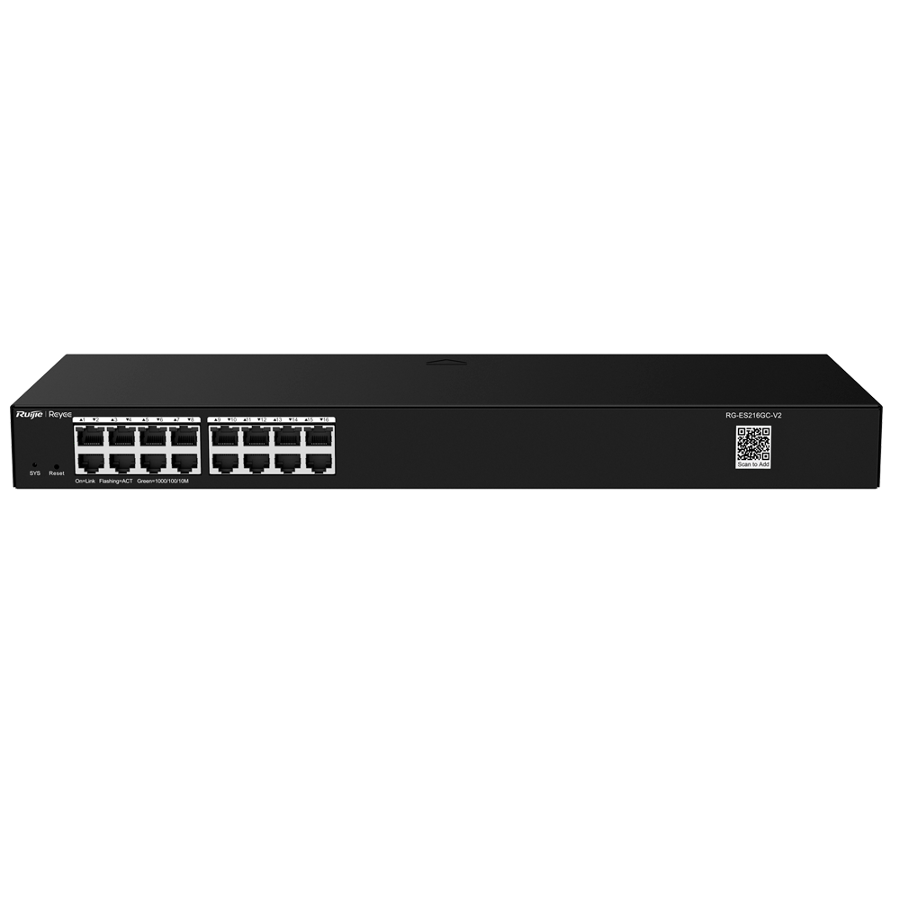 Switch de Sobremesa Gestionable 16 Puertos RJ45 10/100/1000 Mbps - Reyee