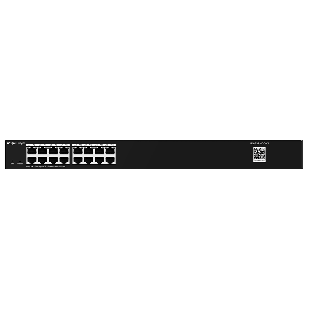 Switch de Sobremesa Gestionable 16 Puertos RJ45 10/100/1000 Mbps - Reyee