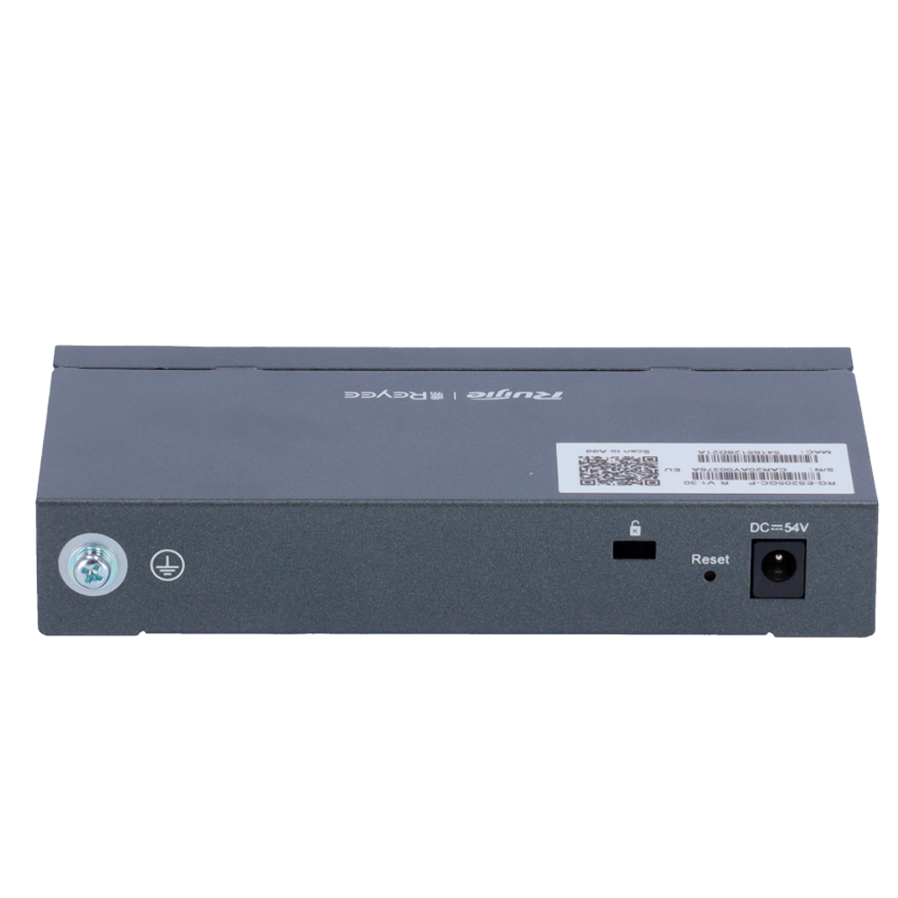 Switch PoE Gestionable 4 Puertos PoE RJ45 + 1 Uplink RJ45 - Reyee