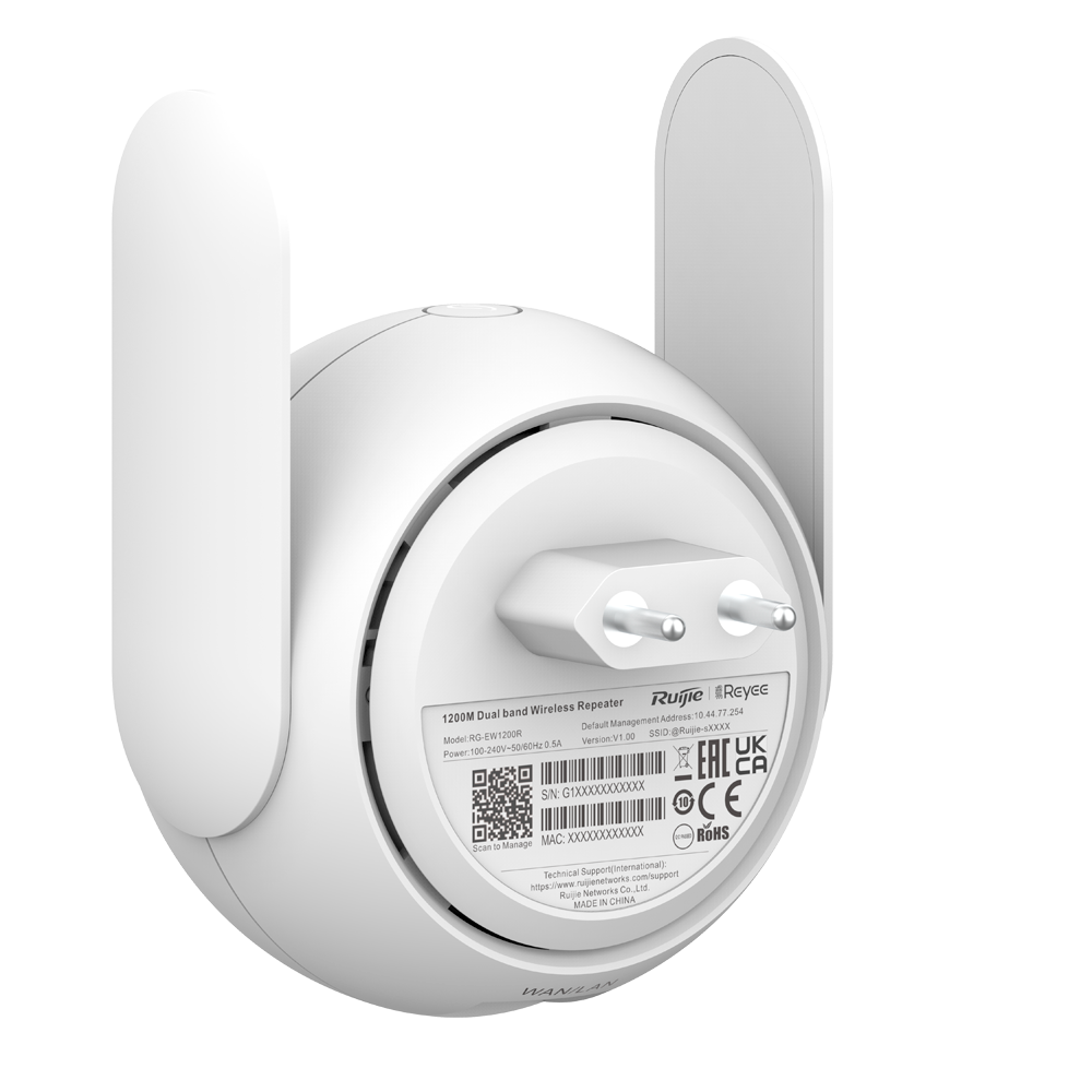 Підсилювач Wi-Fi 5 AC1200 2x2, два діапазони 2,4 і 5 ГГц