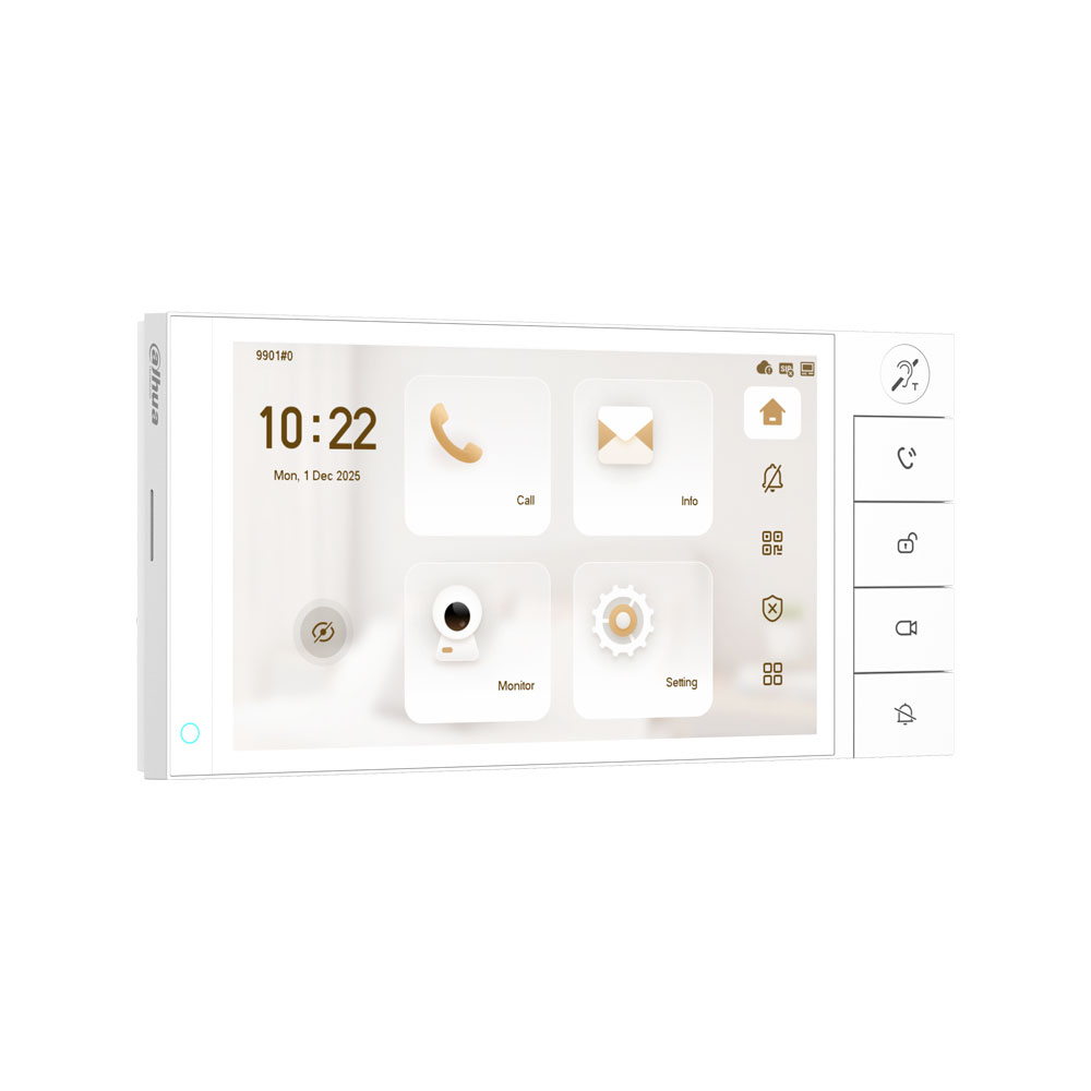 Монітор Dahua IP Pro 7 дюймів з Linux, 2 дроти, WiFi 6 та PoE DHI-VTH5722BW-IWP