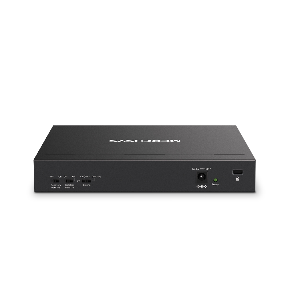Комутатор TP-Link Mercusys на 10 портів Fast Ethernet з 8 PoE+ MS110P