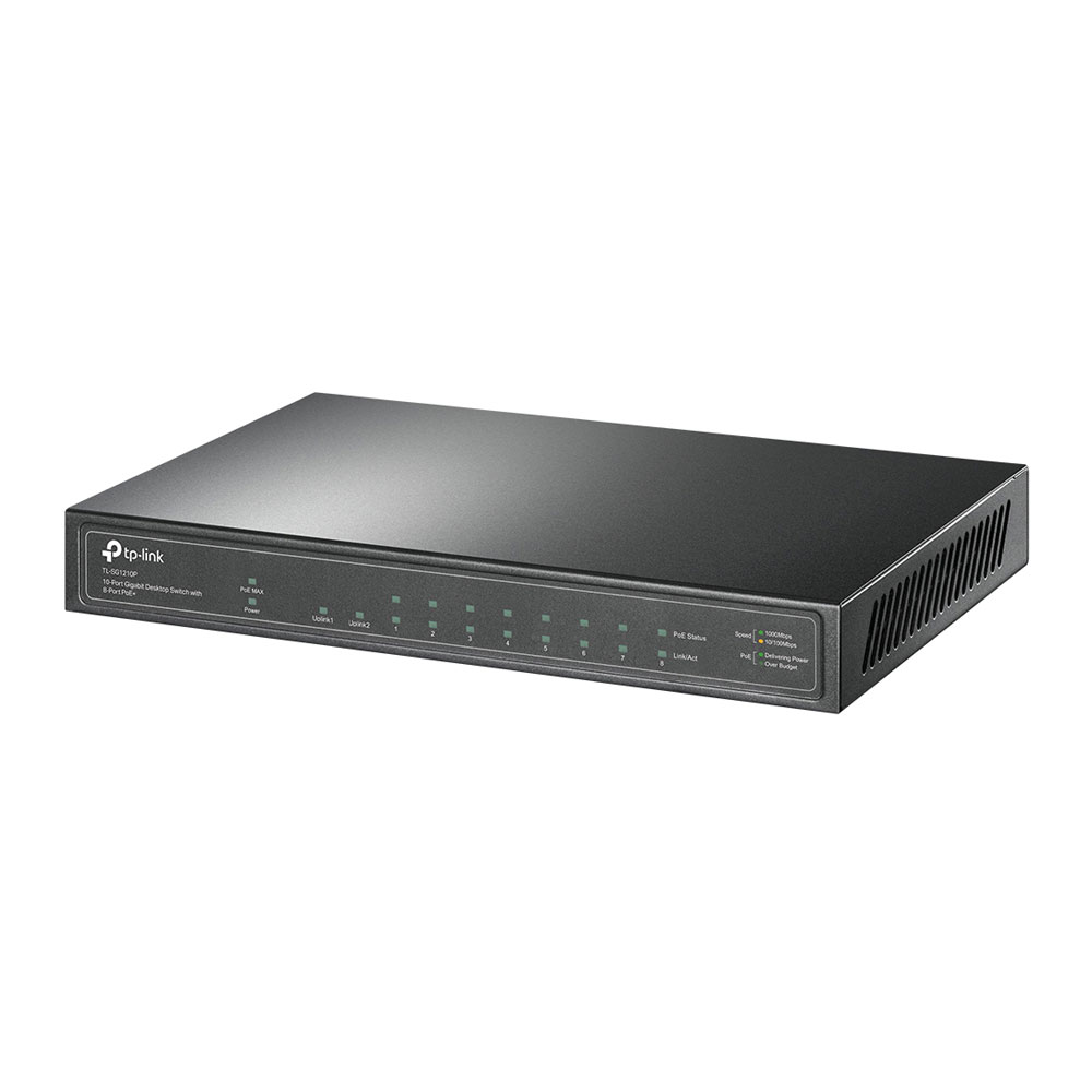 TP-Link Switch PoE+ Gigabit de 8 puertos TL-SG1210P