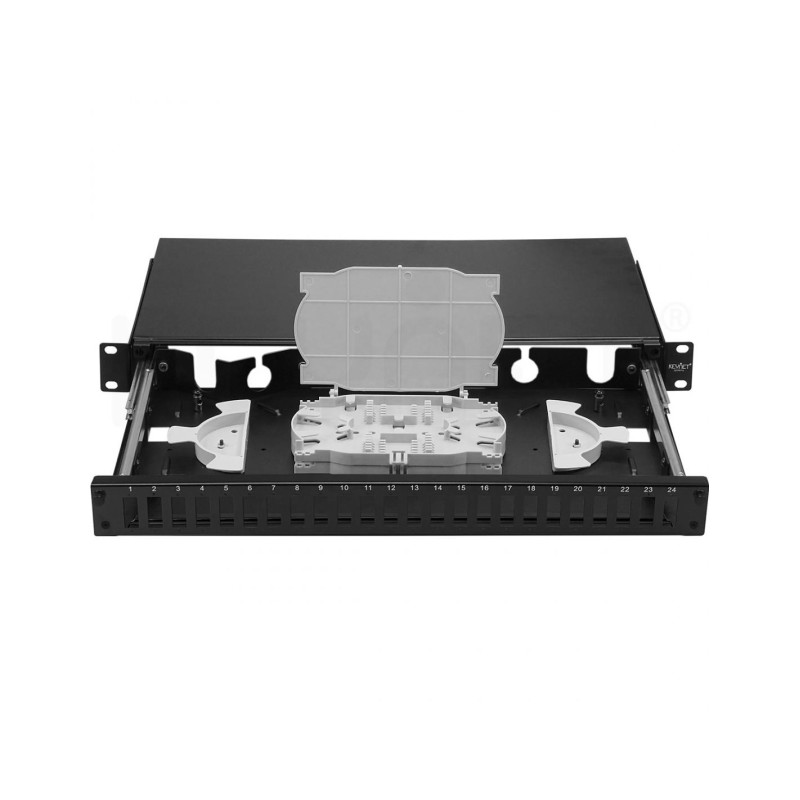 Keynet Bandeja de Fibra 1U 19" Telescópica 24 SC/DX