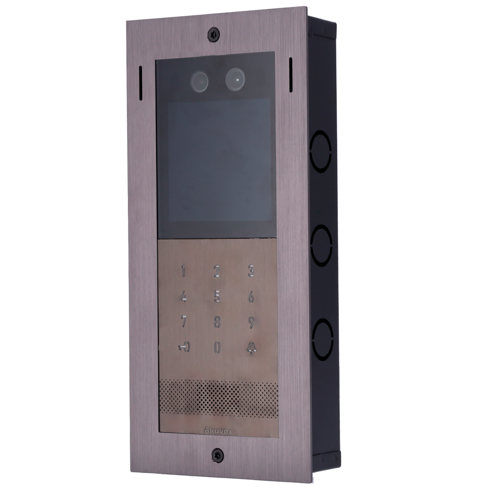 Akuvox Caja de empotrar con panel frontal para X912S AK-BR-X912-F